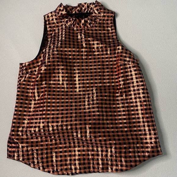 NWT JCrew Metallic Sleeveless Top Medium - Picture 3 of 8